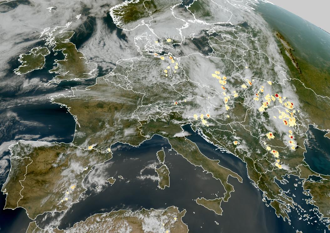 Satellitenbild Zentraleuropa