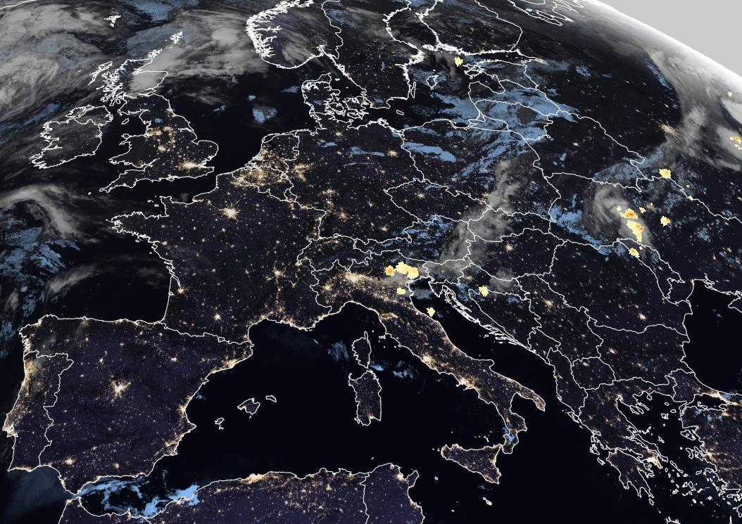 Satellitenbild Zentraleuropa