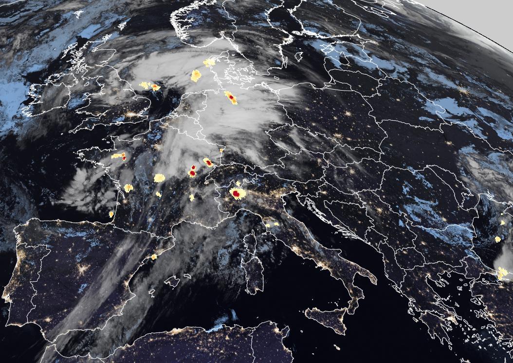 Satellitenbild Zentraleuropa